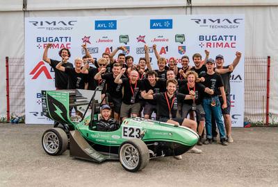 Formula Electric team with car