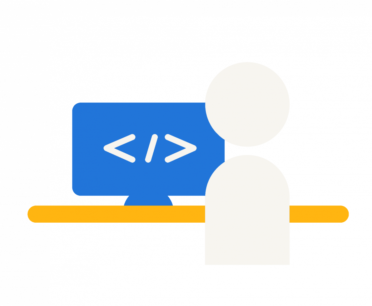 illustration of a software developer