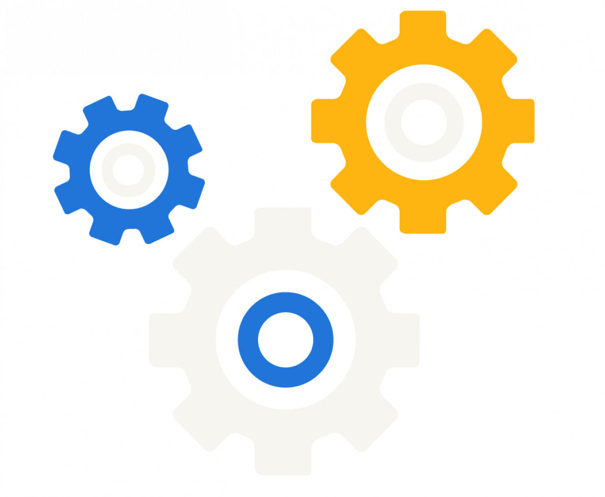 illustration of 3 gears