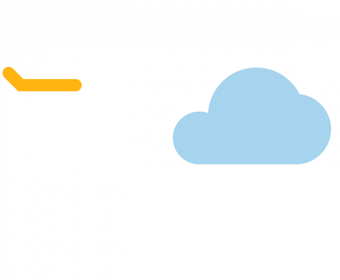 illustration of a plane and a cloud